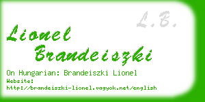 lionel brandeiszki business card